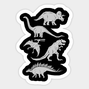 Silver Dinosaurs Sticker